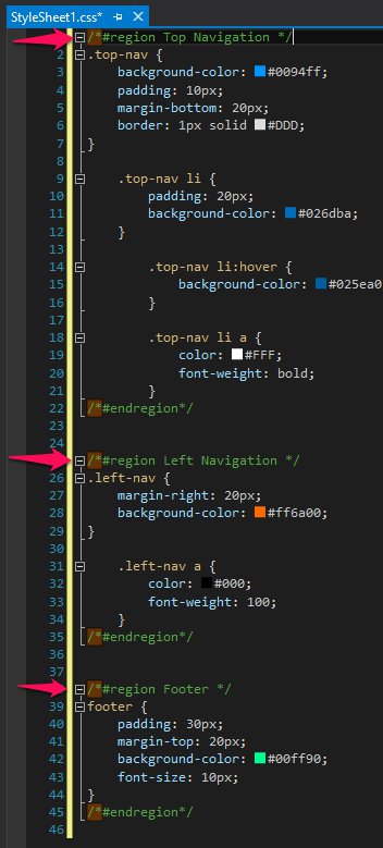 Using CSS Regions in Visual Studio - Steven Follis